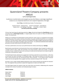 Argus_Media Release - Queensland Theatre Company