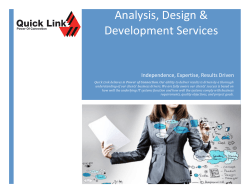 Analysis, Design & Development Services