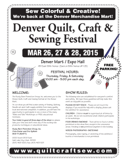 2015 Denver, CO - Quilt, Craft & Sewing Festival