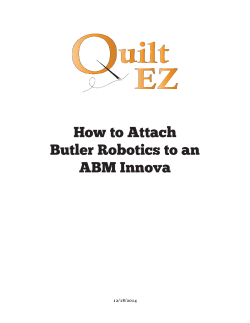 How to Attach Butler Robotics to an ABM Innova - Quilt-EZ