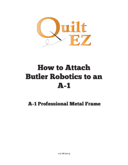 How to Attach Butler Robotics to an A-1 - Quilt-EZ