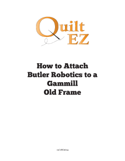 How to Attach Butler Robotics to a Gammill Old Frame - Quilt-EZ