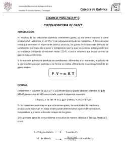 estequiometria de gases - Universidad Nacional de Santiago del
