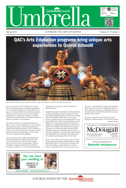 QAC`s Arts Education programs bring unique arts experiences to