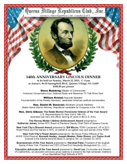 lincoln dinner flyer - the Queens Village Republican Club