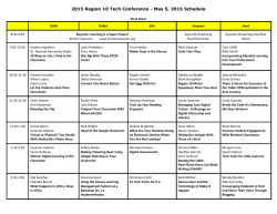 View Conference Schedule - Region 10 Tech Conference