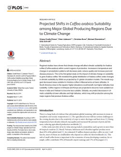 Projected Shifts in Coffea arabica Suitability among Major