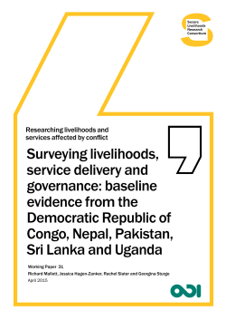 Surveying livelihoods, service delivery and governance: baseline