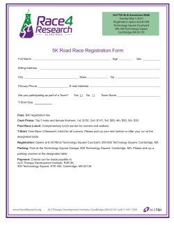Runner Registration form - Race 4 Research