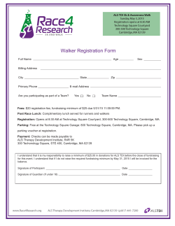 Walker Registration form - Race 4 Research