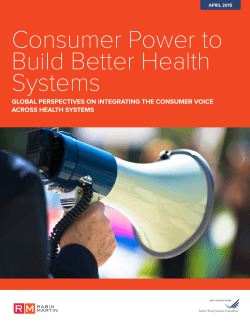 Consumer Power to Build Better Health Systems