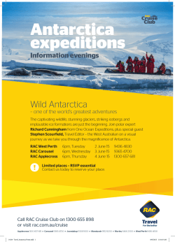 Antarctica information evenings Find out more