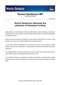 Media Release - Rachel Sanderson MP