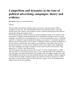 Competition and dynamics in the tone of political advertising