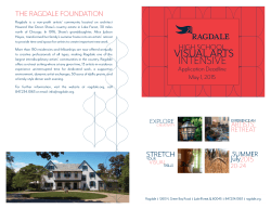 Ragdale Visual Arts Intensive Brochure (email)