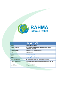Open Report - RAHMA Islamic Relief