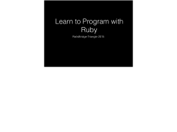 Intro to Ruby - RailsBridge Triangle
