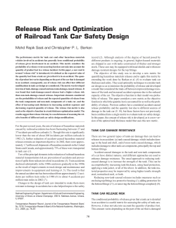 Release Risk and Optimization of Railroad Tank Car Safety Design
