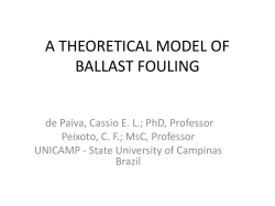 A theoretical model of ballast fouling