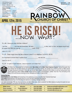 ...now what? - Rainbow Church of Christ