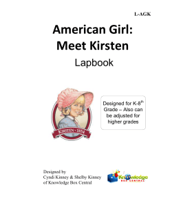 American Girl: Meet Kirsten