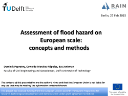 Assessment of flood hazard on European scale