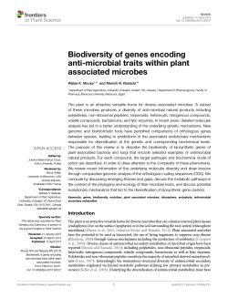 Biodiversity of genes encoding anti-microbial traits within
