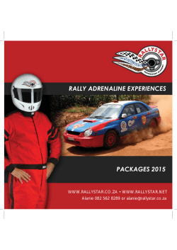 Rallystar Brochure 2015 â Packages and Information