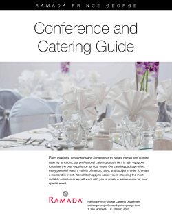 Catering Guide - Ramada Hotel Downtown Prince George