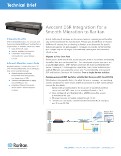 Avocent DSR Integration for a Smooth Migration to Raritan