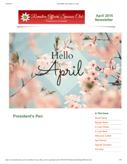 Your ROSC Newsletter for April - Ramstein Officers` Spouses Club