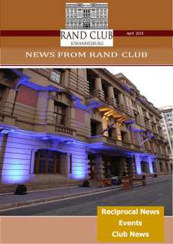 NEWS FROM RAND CLUB Reciprocal News Events Club News