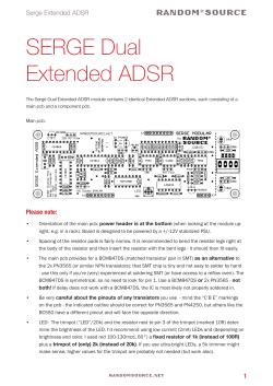 Extended ADSR BOM / Build doc