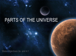 PARTS OF THE UNIVERSE