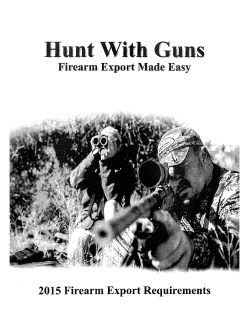 "Hunt with Guns" 2015 Firearm Export Requirements