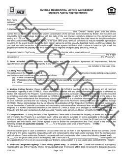 Exclusive Right To Sell - The Richmond Association of REALTORS