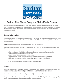 Contest Rules - Raritan River Week