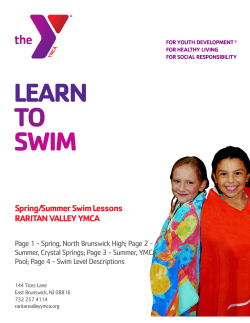LEARN TO SWIM - Raritan Valley YMCA