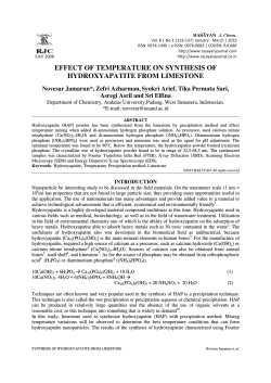 effect of temperature on synthesis of hydroxyapatite from limestone