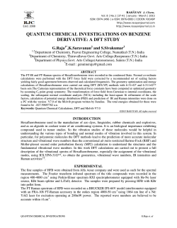 quantum chemical investigations on benzene derivative: a dft study