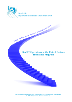 RASIT Operations at the United Nations Internship Program