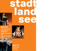 stadtlandsee April 2015 - Kulturmagazin der
