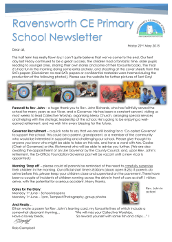 Latest Newsletter - Ravensworth CE Primary School