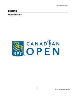 SCORING COMMITTEE - RBC Canadian Open