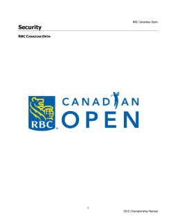 SECURITY COMMITTEE - RBC Canadian Open