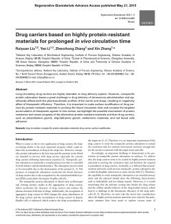 Drug carriers based on highly protein