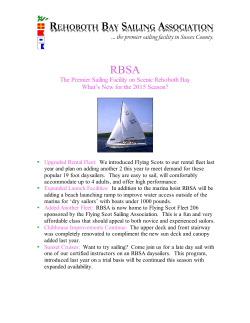 New for 2015 - Rehoboth Bay Sailing Association