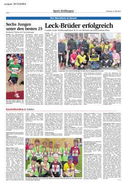 Zum HNA-Artikel Der Marathon in Kassel