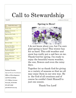 Call to Stewardship - Archdiocese of Newark