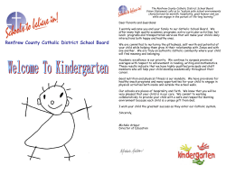 Kindergarten Brochure-January 2015 2